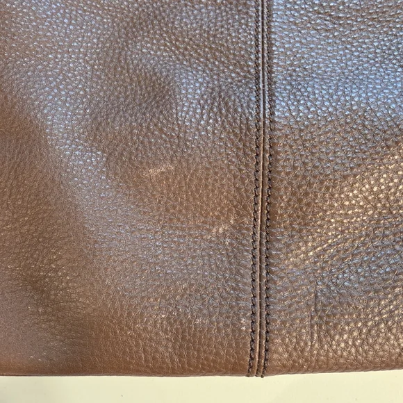 The Sak Collective Brown Leather Hobo Bucket Bag Purse - Picture 4 of 11